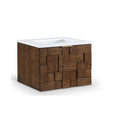 Kristiana 24" Engineered Stone And Solid Wood Wall Mounted Bathroom Vanity