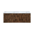 Kristiana 48" Engineered Stone And Solid Wood Wall Mounted Bathroom Vanity