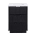 Viviana 24" Engineered Stone And Solid Wood Bathroom Vanity