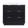 Viviana 36" Engineered Stone And Solid Wood Bathroom Vanity