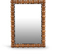 Auvergne Brown Acacia Wood Frame Mirror - 36M
