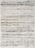 Glitz Cream Grey Modern Polyester Area Rug