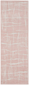 Whimsicle Pink Ivory Modern Polypropylene Area Rug