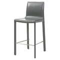Gervin Set of 2 Counter Stools in Anthracite – Leather