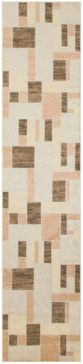 Astra Machine Washable Beige Multicolor Modern Polyester Area Rug