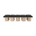 Ornella Black Boucle Fabric Upholstered 10pc. Modular Bench - 10C