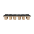 Ornella Black Boucle Fabric Upholstered 12pc. Modular Bench - 12C