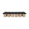 Ornella Black Boucle Fabric Upholstered 12pc. Modular Bench - 12D