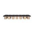 Ornella Black Boucle Fabric Upholstered 14pc. Modular Bench - 14C