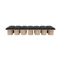 Ornella Black Boucle Fabric Upholstered 14pc. Modular Bench - 14D
