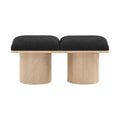 Ornella Black Boucle Fabric Upholstered 2pc. Modular Bench - 2A