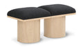 Ornella Black Boucle Fabric Upholstered 2pc. Modular Bench - 2A