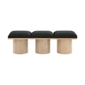 Ornella Black Boucle Fabric Upholstered 3pc. Modular Bench - 3A