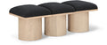 Ornella Black Boucle Fabric Upholstered 3pc. Modular Bench - 3B