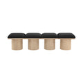 Ornella Black Boucle Fabric Upholstered 4pc. Modular Bench - 4A