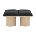 Ornella Black Boucle Fabric Upholstered 4pc. Modular Bench - 4C