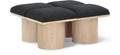 Ornella Black Boucle Fabric Upholstered 4pc. Modular Bench - 4C