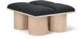 Ornella Black Boucle Fabric Upholstered 4pc. Modular Bench - 4D
