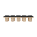 Ornella Black Boucle Fabric Upholstered 5pc. Modular Bench - 5A