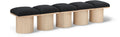 Ornella Black Boucle Fabric Upholstered 5pc. Modular Bench - 5B
