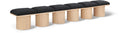 Ornella Black Boucle Fabric Upholstered 6pc. Modular Bench - 6A