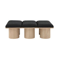Ornella Black Boucle Fabric Upholstered 6pc. Modular Bench - 6C