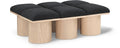 Ornella Black Boucle Fabric Upholstered 6pc. Modular Bench - 6D
