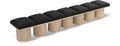 Ornella Black Boucle Fabric Upholstered 7pc. Modular Bench - 7A
