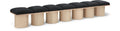 Ornella Black Boucle Fabric Upholstered 7pc. Modular Bench - 7B