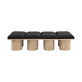 Ornella Black Boucle Fabric Upholstered 8pc. Modular Bench - 8C