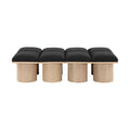 Ornella Black Boucle Fabric Upholstered 8pc. Modular Bench - 8D