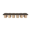 Ornella Brown Boucle Fabric Upholstered 12pc. Modular Bench - 12C