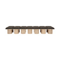 Ornella Brown Boucle Fabric Upholstered 14pc. Modular Bench - 14C