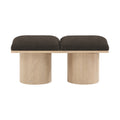 Ornella Brown Boucle Fabric Upholstered 2pc. Modular Bench - 2A