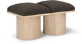 Ornella Brown Boucle Fabric Upholstered 2pc. Modular Bench - 2B