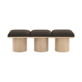 Ornella Brown Boucle Fabric Upholstered 3pc. Modular Bench - 3A
