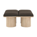 Ornella Brown Boucle Fabric Upholstered 4pc. Modular Bench - 4C