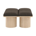 Ornella Brown Boucle Fabric Upholstered 4pc. Modular Bench - 4D