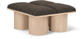 Ornella Brown Boucle Fabric Upholstered 4pc. Modular Bench - 4D