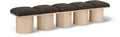 Ornella Brown Boucle Fabric Upholstered 5pc. Modular Bench - 5B
