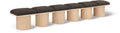 Ornella Brown Boucle Fabric Upholstered 6pc. Modular Bench - 6A