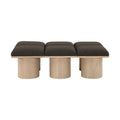 Ornella Brown Boucle Fabric Upholstered 6pc. Modular Bench - 6C