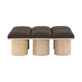 Ornella Brown Boucle Fabric Upholstered 6pc. Modular Bench - 6D