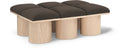 Ornella Brown Boucle Fabric Upholstered 6pc. Modular Bench - 6D