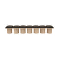 Ornella Brown Boucle Fabric Upholstered 7pc. Modular Bench - 7B