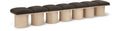 Ornella Brown Boucle Fabric Upholstered 7pc. Modular Bench - 7B