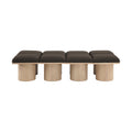 Ornella Brown Boucle Fabric Upholstered 8pc. Modular Bench - 8C
