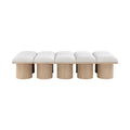 Ornella Cream Boucle Fabric Upholstered 10pc. Modular Bench - 10D