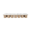 Ornella Cream Boucle Fabric Upholstered 14pc. Modular Bench - 14D