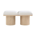 Ornella Cream Boucle Fabric Upholstered 2pc. Modular Bench - 2A